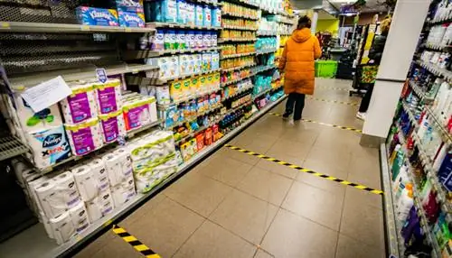 корона измеряет супермаркеты