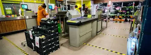 Коронавирусные меры в супермаркетах