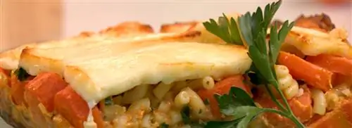 Запеканка из моркови и макарон на зиму с халлуми