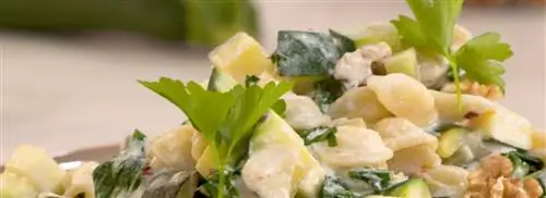 Свежая и кислая паста с цукини