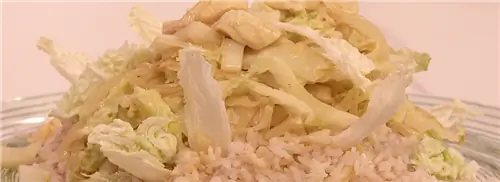 Курица карри с пекинской капустой