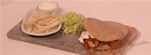 Домашняя шаурма с картофелем фри из сельдерея