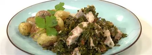 Проволочное рагу из скумбрии с жареным картофелем