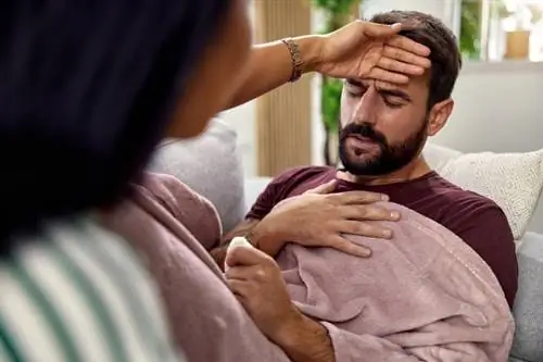 крупный план больного человека