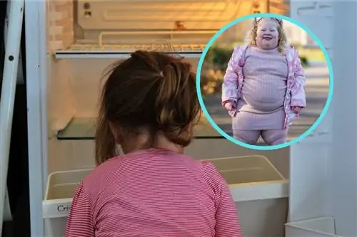 5-летний ребенок весит 45 кг и всегда голоден. Мама должна заблокировать ей доступ на кухню