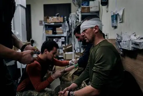 Крупный план украинского солдата