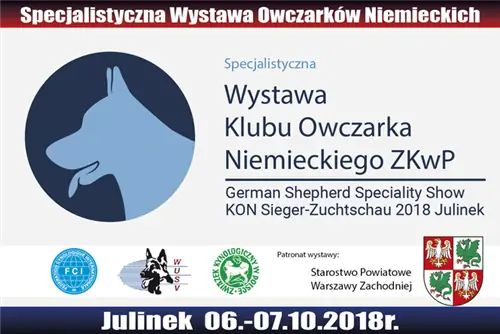 Выставка Клуба Немецких Овчарок ZKwP в эти выходные в Юлинек!