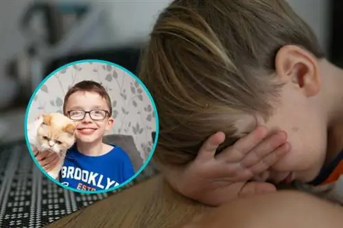 У него был инсульт, когда ему было 7 лет. Несмотря на то, что прошло 6 лет, он до сих пор не может пошевелить рукой.