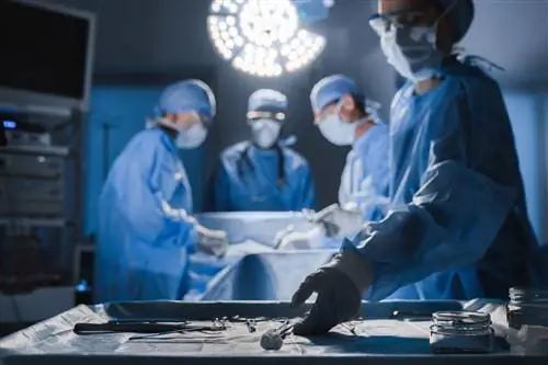 Во время процедуры в тело пациента вшивали операционную повязку