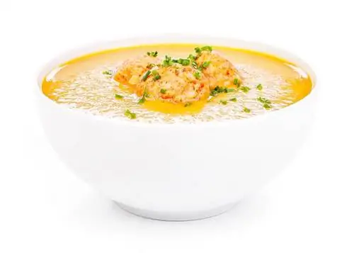 Крем-суп из сладкого картофеля с фрикадельками из индейки