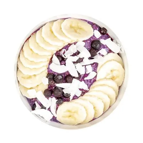 Пшено на молоке с черникой и бананом