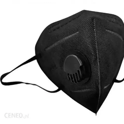Черная маска KN95 с клапаном
