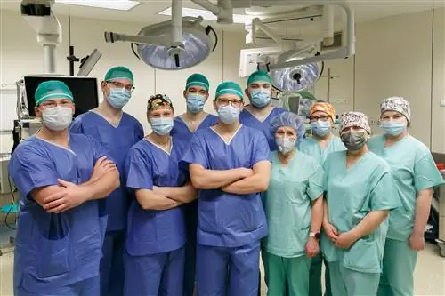 Первое применение лапароскопии в Польше в случае рака печени с циррозом