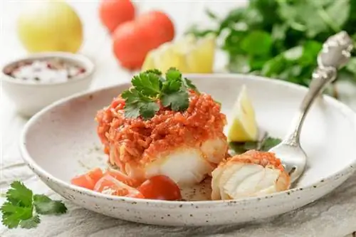 Рыба по-гречески: рецепт. Пищевая ценность рыбы по-гречески