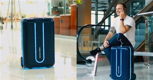 Этот робот-чемодан сам едет по аэропорту