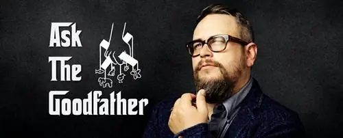 изображение человека, поглаживающего бороду рядом со словами спроси у крестного