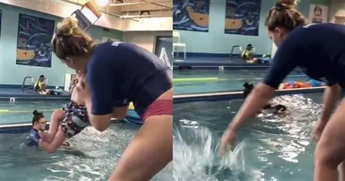 Вирусное видео младенца, брошенного в воду, доказывает только рефлекс ребенка