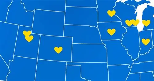 Карта самых соседних городов