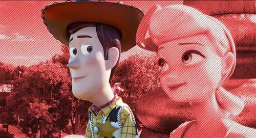 Вуди перед Бо Пип из «Истории игрушек».