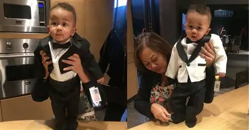 Крисси Тейген поделилась очаровательными фотографиями Майлз в смокинге на день рождения папы