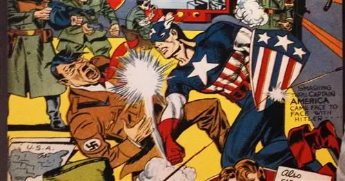 Капитан Америка бьет нациста
