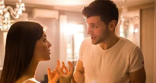 Пара страстно спорит