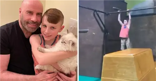 Джон Траволта и сын Бен Паркур