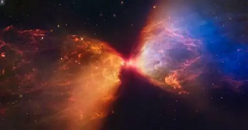 Фотография рождения звезды JWST - поразительный вид в форме песочных часов