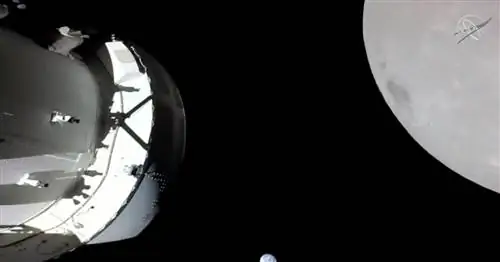 Орион НАСА дает нам редкий взгляд на обратную сторону Луны