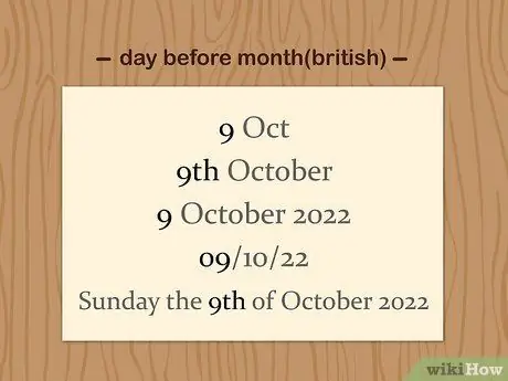 Запишите даты, шаг 3