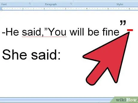 Форматирование диалога в рассказе Шаг 11