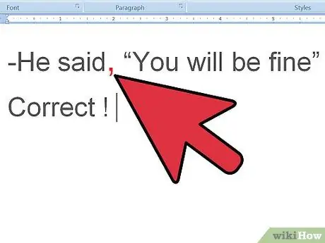 Форматирование диалога в рассказе Шаг 3