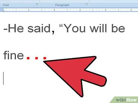 Форматирование диалога в рассказе Шаг 5