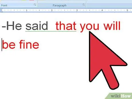 Форматирование диалога в рассказе Шаг 8