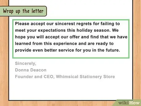 Напишите деловое письмо клиентам Шаг 9