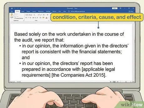 Напишите отчет об аудите Шаг 12