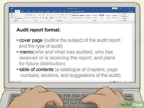 Напишите отчет об аудите Шаг 14