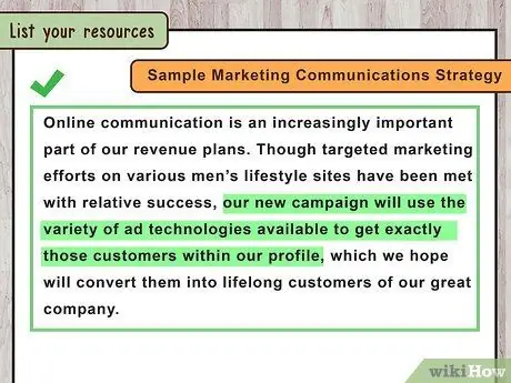 Напишите коммуникационную стратегию, шаг 8