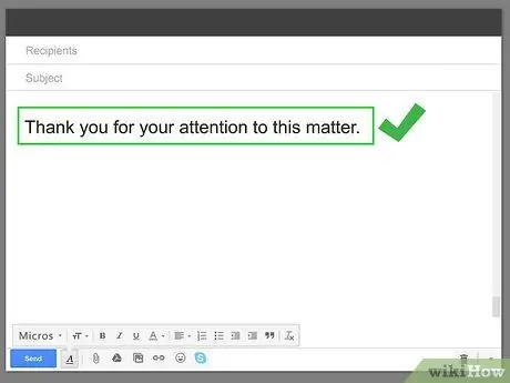 Написание деловых писем, шаг 9
