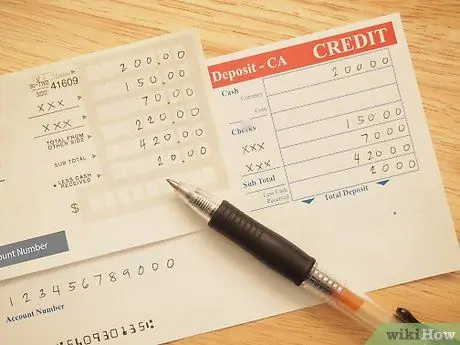 Заполните чек на депозит Шаг 11