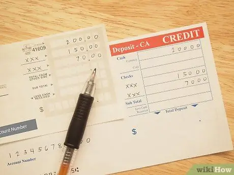 Заполните чек на депозит Шаг 8