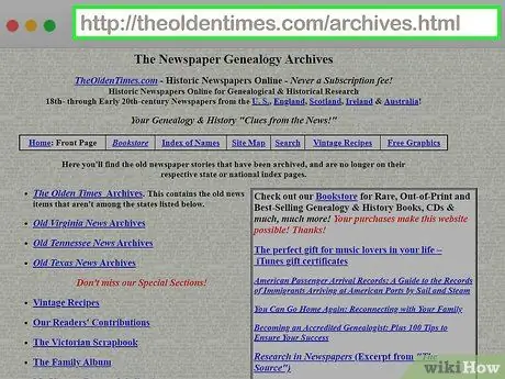 Найдите старые газетные статьи Шаг 3
