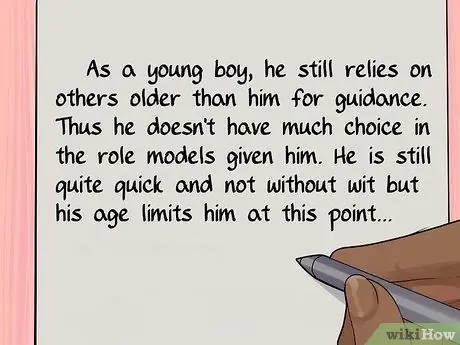 Напишите анализ характера, шаг 11