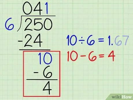 Сделайте длинное деление, шаг 10 Сделайте длинное деление, шаг 10