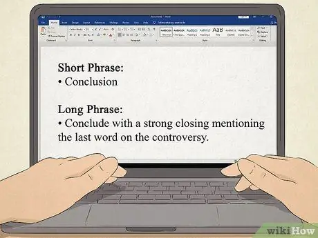 Напишите набросок эссе, шаг 8