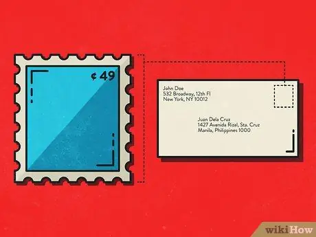 Наклейка штампа на конверт Шаг 5
