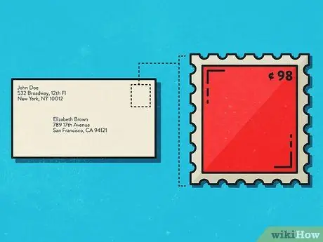 Наклейка штампа на конверт Шаг 8