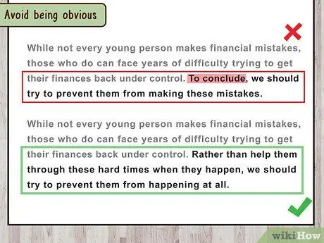 Напишите заключительный абзац для убедительного эссе Шаг 7