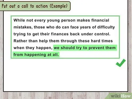 Напишите заключительный абзац для убедительного эссе Шаг 9