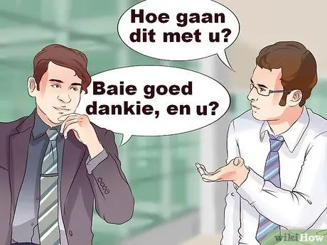 Приветствуйте людей на африкаансе Шаг 5